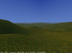 Skycastle terrain engine, showing a 30 km view.