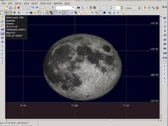 Moon rise with flattenning by the atmospheric refraction