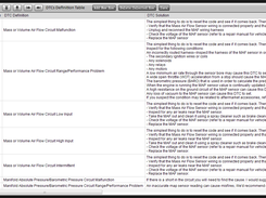 DTCs Definition Table