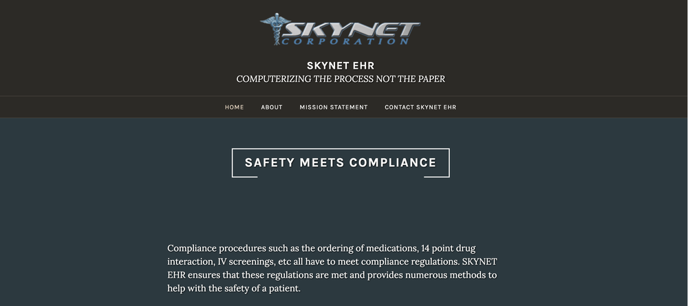 SKYNET EHR Screenshot 1