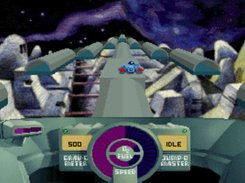 Screenshot of the original Skyroads by Bluemoon