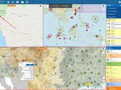 Track air, land and sea assets from a single window with multiple maps.