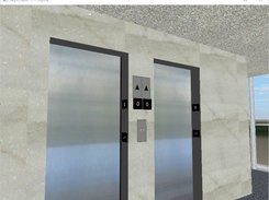 Old fashioned door with code basic ada applied.