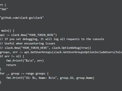 Slack API in Go Screenshot 1