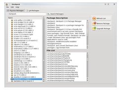 Slackpack List Packages tab/Package Information