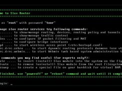 Slax Router login screen
