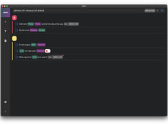 Screenshot of sleek in dark mode, demonstrating how the advanced search function operates.