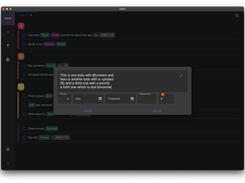 Screenshot of sleek in dark mode, depicting the process of creating multiple todos simultaneously.