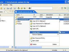 Main password entry list on Windows XP (v0.5)