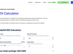 SlideFill ROI Calculator - Calculate how much time and money you save through SlideFill