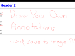 You can draw freehand annotations on slides, and save screen shots to an image file.