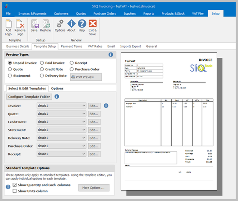 SliQ Invoicing and Quoting Screenshot 1