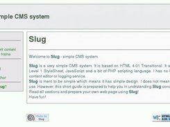 Slug main page