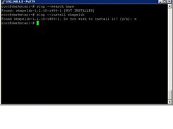 a search and installation (but aborted with 'n')
