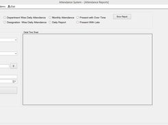 Attendance Report UI