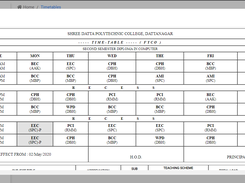 Timetable Geneartion System