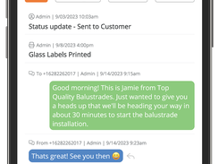 Job Diary on a Phone