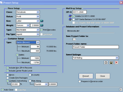 SmartAddresser 5-PresortSetup