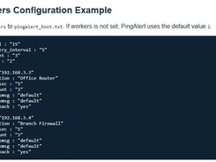 PingAlert Configuration Setup Example