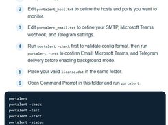 PortAlert Commands Example