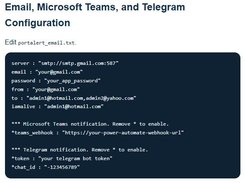 PortAlert Alert  Configuration Setup  Example