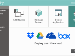 Integrate with your existing Box, Dropbox, Google Drive, or OneDrive to deploy Windows OS images, Application Packs, and Platform Packs to PCs with wired or wireless connections, with or without a VPN connection.