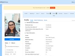 SmartMatchApp Client Profile View