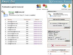 Domain Administrator Interface -mailing list management
