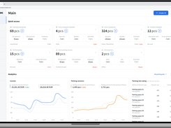 The SmartPRK web console gives full visibility into your parking operations: active passes, real-time barrier status, income analytics, and parking sessions — all in one dashboard. Supports multiple locations and legal entities under a single account.