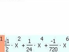 Taylor serie of cos(x) around zero