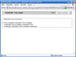 Sample page with editable content
