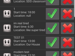 List of events that meet the filter requirements