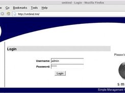 The login page