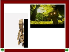 A presentation with two images with a transition