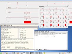 run of a spin-echo EPI sequence, displayed with GNUPLOT