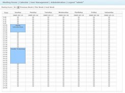 meeting room scheduling view