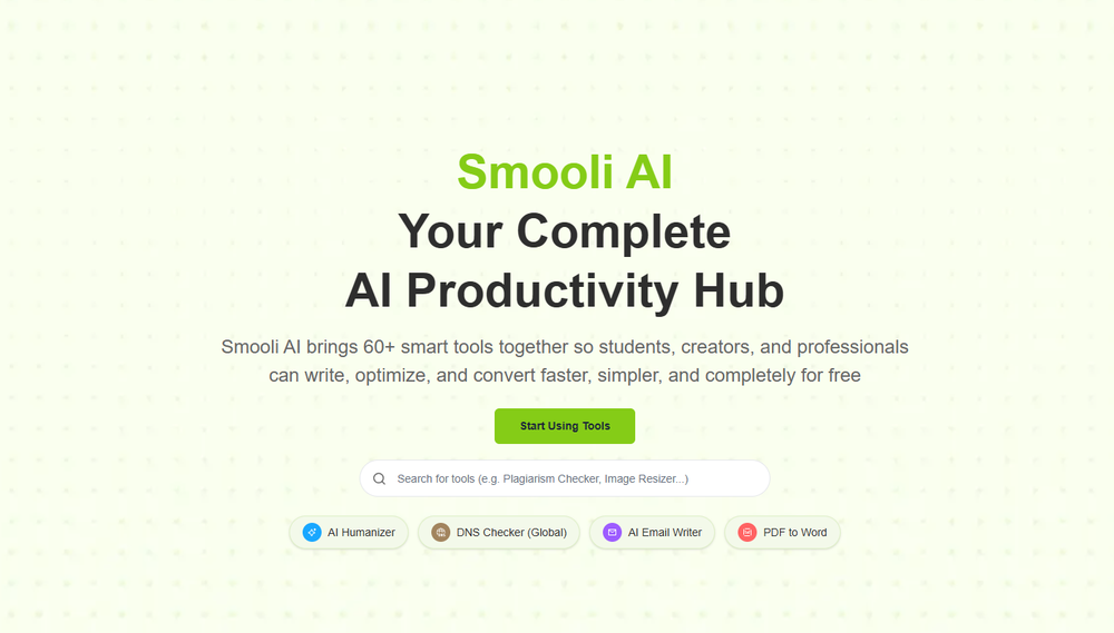 smooli ai homepage free seo ai and ai tools