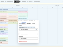 Visual school-year planner