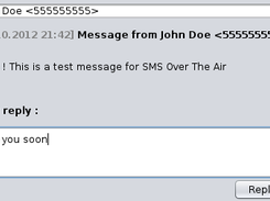 SOTA server received an SMS