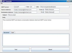 SMTP tester main windows