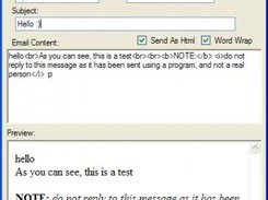 Sending and previewing html e-mails