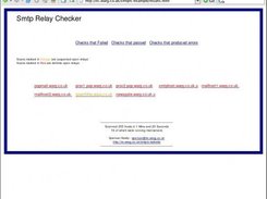 HTML scan results showing open relay list