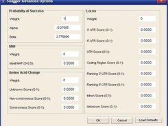 Snagger Advanced Options Window