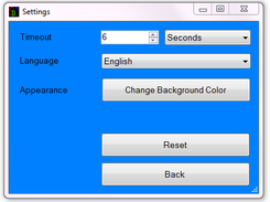 Settings Window