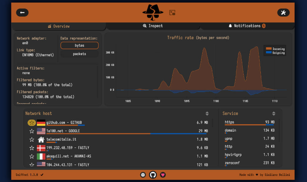 Sniffnet Screenshot 1