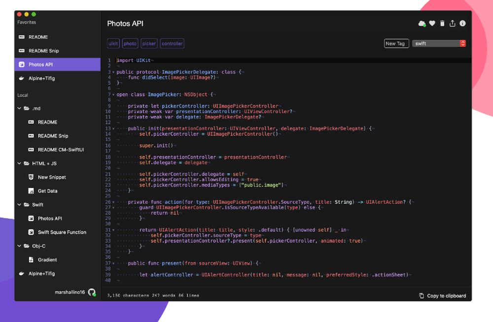 Snip Screenshot 1