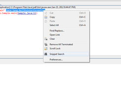 Snippet Search from console