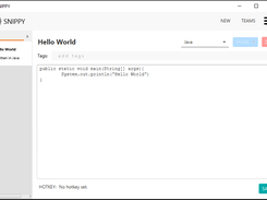 Hello World Snip