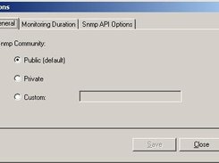 SNMPObserver Options Window