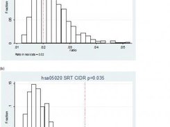 Example of non-significant and significant pathways. 